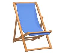Tumbona De Teca 56x105x96 Cm Color Azul Vidaxl