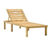 vidaXL Tumbona de jardín hamaca plegable, cama ajustable, madera de pino impregnada, duradera