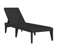 vidaXL Tumbona de PP Gris Antracita 186x60x29 cm