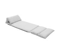 Vidaxl tumbona de suelo plegable microfibra gris claro