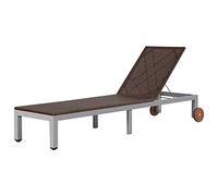 vidaXL Tumbona Jardín Ratán Sintético Marrón 207x70x88 cm Asiento Silla Sofá