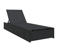 Tumbona Plegable Negra vidaXL Silla Reclinable Ajustable para Relajación al Aire Libre | Diseño Portátil y Duradero con Tela Textileno Para 1 Persona Balcón Marco Metálico