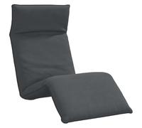 vidaxl Tumbona plegable - Cama reclinable de tela Oxford antracita con estructura de metal - Jardín Playa Relajante - 5 posiciones reclinables - 175 x 54 x 8,5 cm