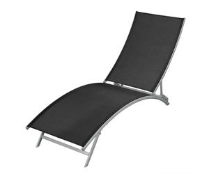 vidaXL Tumbona Plegable de Jardín y Acero Negra Hamaca de Pisicna