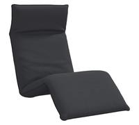 vidaXL Tumbona Plegable Negra de Tela Oxford - Sillón Chaise Lounge 175x54x8,5 cm - Cama Solar