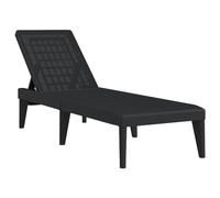 vidaXL Tumbona de PP Gris Antracita 186x60x29 cm