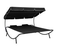 vidaXL tumbona tumbonas tumbona tumbonas dobles cama solar camas solares chaise longue tumbona de jardín tumbonas de jardín tumbona con toldo