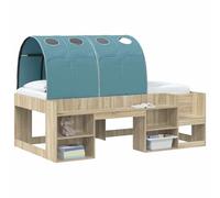vidaXL Túnel de cama 2 piezas azul claro 211 x 67,5 x 2 cm poliéster, dormitorio moderno, diseño rectangular, túnel de cama king size, estilo minimalista, textiles cómodos, función y comodidad