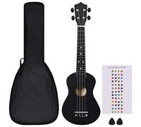 VidaXL - Ukelele soprano con bolsa para niños, color negro