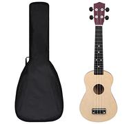 VidaXL - Ukelele soprano con bolsa para niños, madera clara 23"
