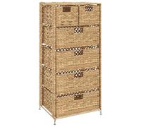 vidaXL Unidad de almacenaje con 6 cestas47x37x100 cm Jacinto de Agua