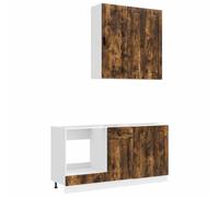 vidaXL Unidad de Cocina Kalmar 5 pcs Roble Ahumado, Armario de Cocina, solución de Almacenamiento, Organizador Moderno, Unidad de estantería, decoración para el hogar