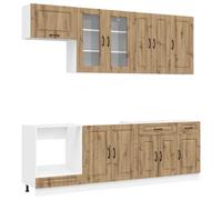 vidaXL Unidad de Cocina Kalmar 8 uds. Roble Artisan
