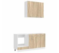 vidaXL Unidad de Cocina Lyon 5 pcs Roble Sonoma Madera de ingeniería, Almacenamiento de Cocina, Armario Moderno, organización eficiente, Mueble Compacto, solución para Espacios
