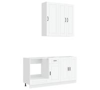 vidaXL Unidad de Cocina Porto 5 pcs Blanco Madera de ingeniería, Espacio de Cocina eficiente, diseño Moderno, Unidad Modular, Almacenamiento Premium o Montaje