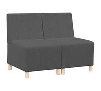 vidaXL Conjunto de sillones de 2, Color Gris Oscuro, Tela de Corduroy, Acabado Mate, para Usar en Interiores. Cada sillón aguanta hasta 110 kg, Tiene Relleno de Espuma, y se Arma fácil con un destorn