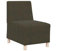 vidaXL Unidad de Sofá Modular sin Brazos Verde Militar 55 x 74 x 82 cm, Sofá Modular Moderno, Sala Elegante, Asiento Chic, Unidad Duradera, Suave Cuero sintético