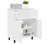 vidaXL Unidad de tocador de baño Blanco Brillante 60 x 35 x 80 cm,