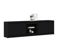 vidaXL Unidades de TV 2 pcs Negro 180 x 34 x 50 cm, Almacenaje para Sala, Mueble Moderno de Pared para TV, Consola Flotante, Soporte Compacto para Entretenimiento