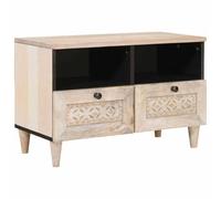 vidaXL Unidades de TV con cajón 70 x 33 x 46 cm Madera contrachapada, Mueble Moderno para TV en la Sala, Soporte Rectangular montado en Pared, útil para organizar Entretenimiento en casa