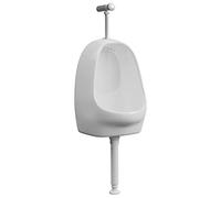 vidaXL Urinario de pared cerámico blanco con válvula de descarga superior, diseño clásico