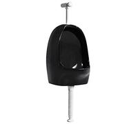 vidaXL Urinario de Pared cerámico con válvula de descarga, instalación fácil, Negro