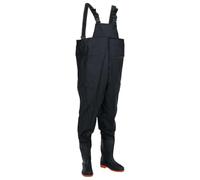 vidaXL Vadeador de Pecho con Botas Negro Talla 38, Traje de vadear, vadeadores de Pesca con Botas, vadeadores hasta el Pecho
