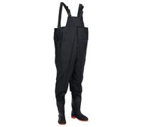 vidaXL Vadeador de Pecho con Botas Negro Talla 39, Traje de vadear, vadeadores de Pesca con Botas, vadeadores hasta el Pecho