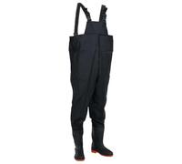 vidaXL Vadeador de Pecho con Botas Negro Talla 40, Traje de vadear, vadeadores de Pesca con Botas, vadeadores hasta el Pecho