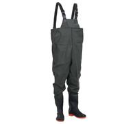 vidaXL Vadeador de Pecho con Botas Verde Oscuro Talla 45, Traje de vadear, vadeadores de Pesca con Botas, vadeadores hasta el Pecho