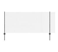 vidaXL Valla con Poste Gris 1 x 25 m Acero, Cerca ajustable para exteriores, divisores resistentes, privacidad moderna en tu jardín