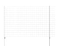 vidaXL Cerca Euro con 10 postes U Plateada 1.6 x 10m de Acero | Cerca galvanizada duradera, fácil de montar, ideal para jardín o límites de propiedad. Perfecta como barrera para tu terraza, personali