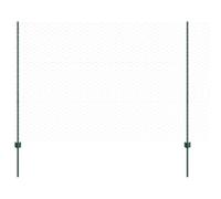 vidaXL Valla con Poste Verde 1,5 x 25 m Acero, Cerca ajustable para exteriores, divisores resistentes, privacidad moderna en tu jardín