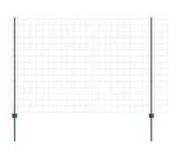 vidaXL Valla con Poste Verde 1,6 x 10 m Acero y PVC, Cerca ajustable para exteriores, divisores resistentes, privacidad moderna en tu jardín