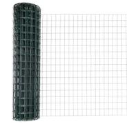 vidaXL Valla con Poste Verde 1 x 10 m Acero y PVC, Cerca ajustable para exteriores, divisores resistentes, privacidad moderna en tu jardín