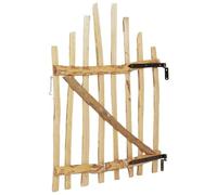 vidaXL Valla de arco de 100 x 120 cm, otros materiales, valla de arco natural, zona de entrada rústica, resistente a la intemperie, rejilla de madera, barrera de jardín, construcción de madera