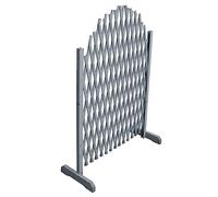 vidaXL Valla de Enrejado Pérgola Cerca Jardín Patio Barrera Borde Exterior al Aire Libre Divisor Decoración Gris 1,8x1 m Madera Maciza de Abeto