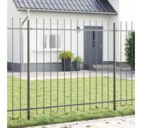 vidaXL Valla de Jardín 9 pcs Gris 15,3 x 1,5 m, Jardín y terraza, valla rectangular resistente, panel divisor para patio, diseño de ondas, separación cool