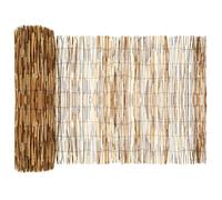 vidaXL Valla de Jardín Carbonizado 600 x 80 cm Caña, Moderna, Cerca de Jardín Resistente al Clima, Barrera Ecológica, Reja Privacidad de Metal Rectangular
