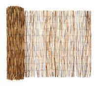 vidaXL Valla de Jardín Carbonizado 600 x 90 cm Caña, Moderna, Cerca de Jardín Resistente al Clima, Barrera Ecológica, Reja Privacidad de Metal Rectangular