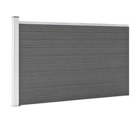 vidaXL Valla de Jardín Muros Pared Conjunto Paneles Separador Patio Exterior Decoración Hierbas Huerto Plantas Flores Cultivos de WPC Gris