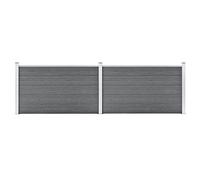 vidaXL Valla de jardín de WPC gris 353x106 cm