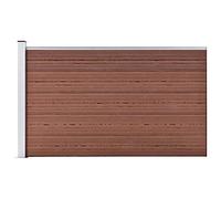 vidaXL Valla de Jardín Muros Pared Conjunto Paneles Separador Patio Exterior Decoración Hierbas Huerto Plantas Flores Cultivos de WPC Marrón
