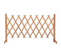 vidaXL Valla de Jardín Enrejada Pérgola Cerca Jardín Patio Barrera Borde Exterior Aire Libre Divisor Decoración Naranja 150x80 cm Madera Maciza Abeto