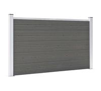 vidaXL Valla de Jardín Muros Pared Conjunto Paneles Separador Patio Exterior Decoración Huerto Hierbas Plantas Flores Cultivos de WPC Gris