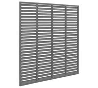 vidaXL Valla de Lamas Listones Panel Cerca sin Poste Repuesto Sombra Patio Jardín Persianas Pantalla Cortavientos Biombo WPC Gris 180x180 cm
