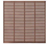 vidaXL Valla de Lamas Listones Panel Cerca sin Poste Repuesto Sombra Patio Jardín Persianas Pantalla Cortavientos Biombo WPC Marrón 180x180 cm