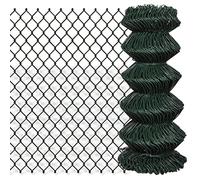 vidaXL Valla de Malla Jardín 0,8x25 m Verde Cerca Acero Galvanizado de Tensión