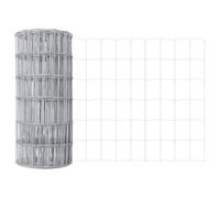 vidaXL Valla Euro 0.4 x 10m de Acero Galvanizado para Exteriores - Límite Duradero para Jardín y Agricultura, Diseño Moderno Industrial, Barrera de Terraza, Hierro Resistente al Clima y Rayos UV, Rec