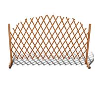 vidaXL Valla extensible enrejada Separador de zonas de jardín Madera maciza